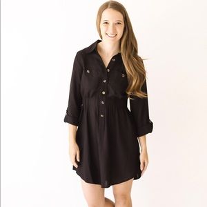 Black Button Dress